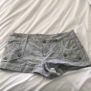 Express grey linen shorts